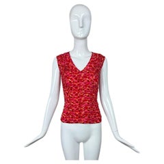 CELINE by MICHAEL KORS Vintage Ruched Blouse Pink and Orange Y2K