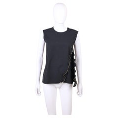 Celine by Phoebe Philo 2010 - Top asymétrique zippé noir