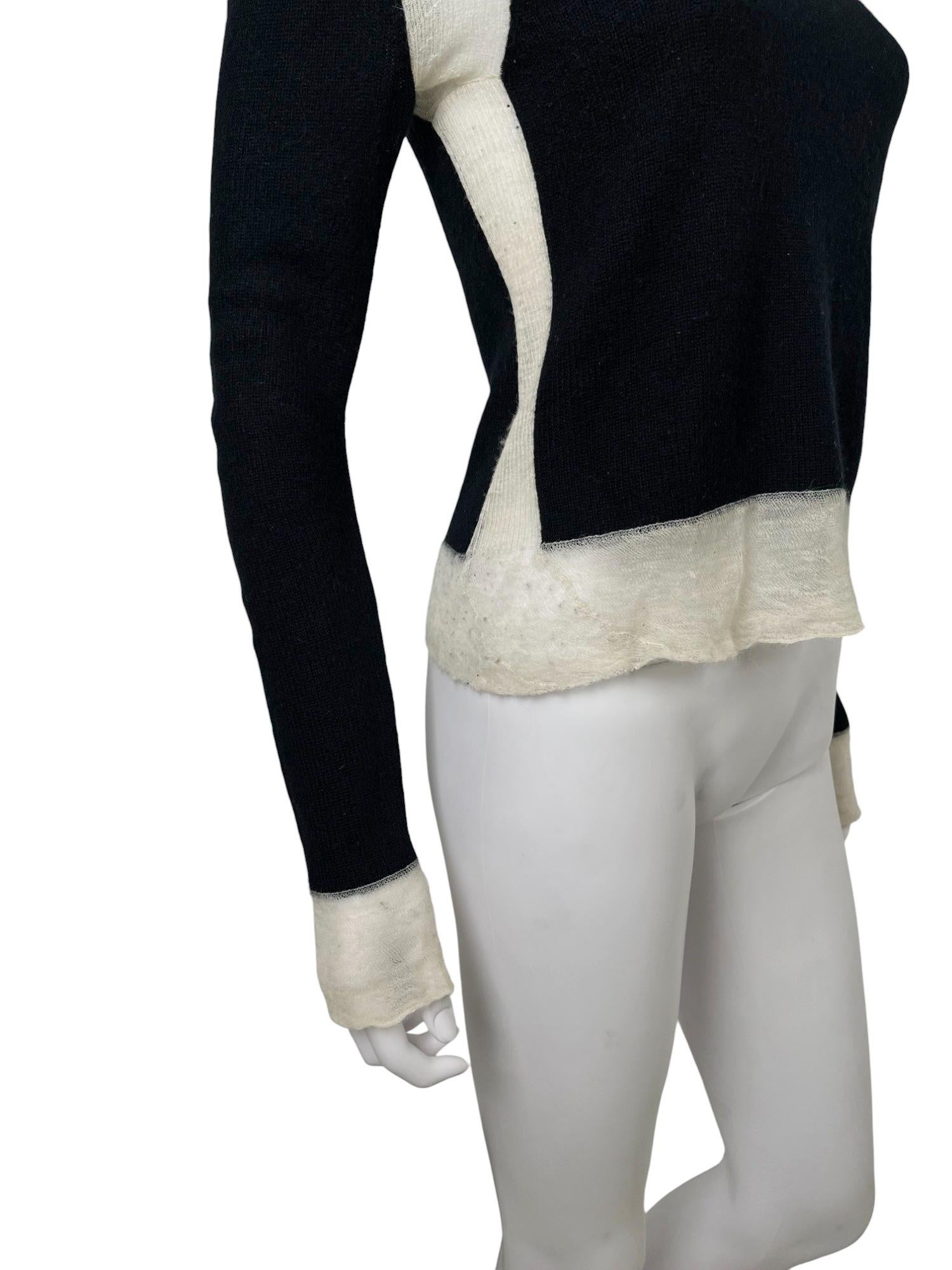 Celine by Phoebe Philo 2010's Double Layered Alpaca Black Turtleneck in vendita 1