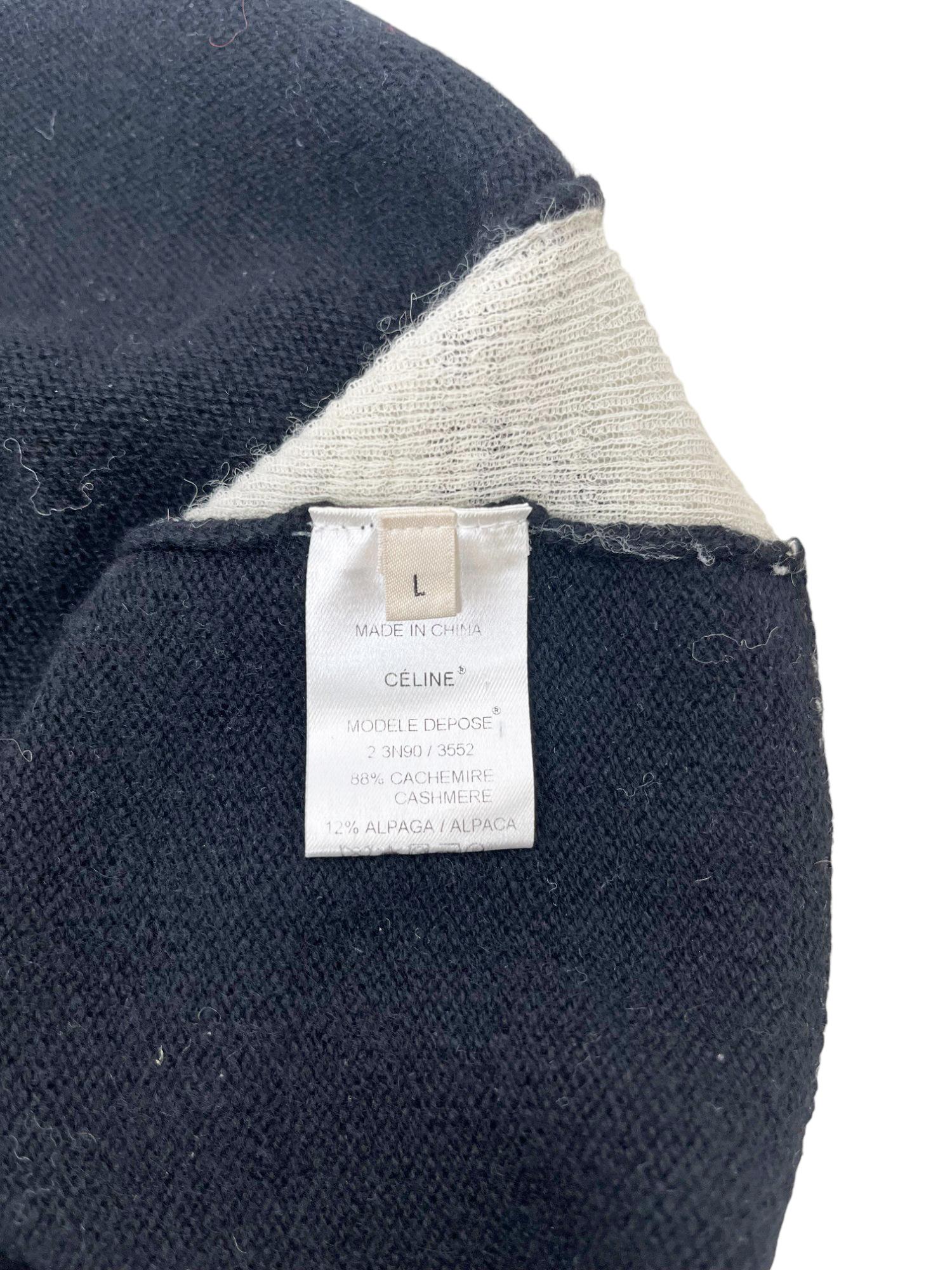 Celine by Phoebe Philo 2010's Double Layered Alpaca Black Turtleneck in vendita 4