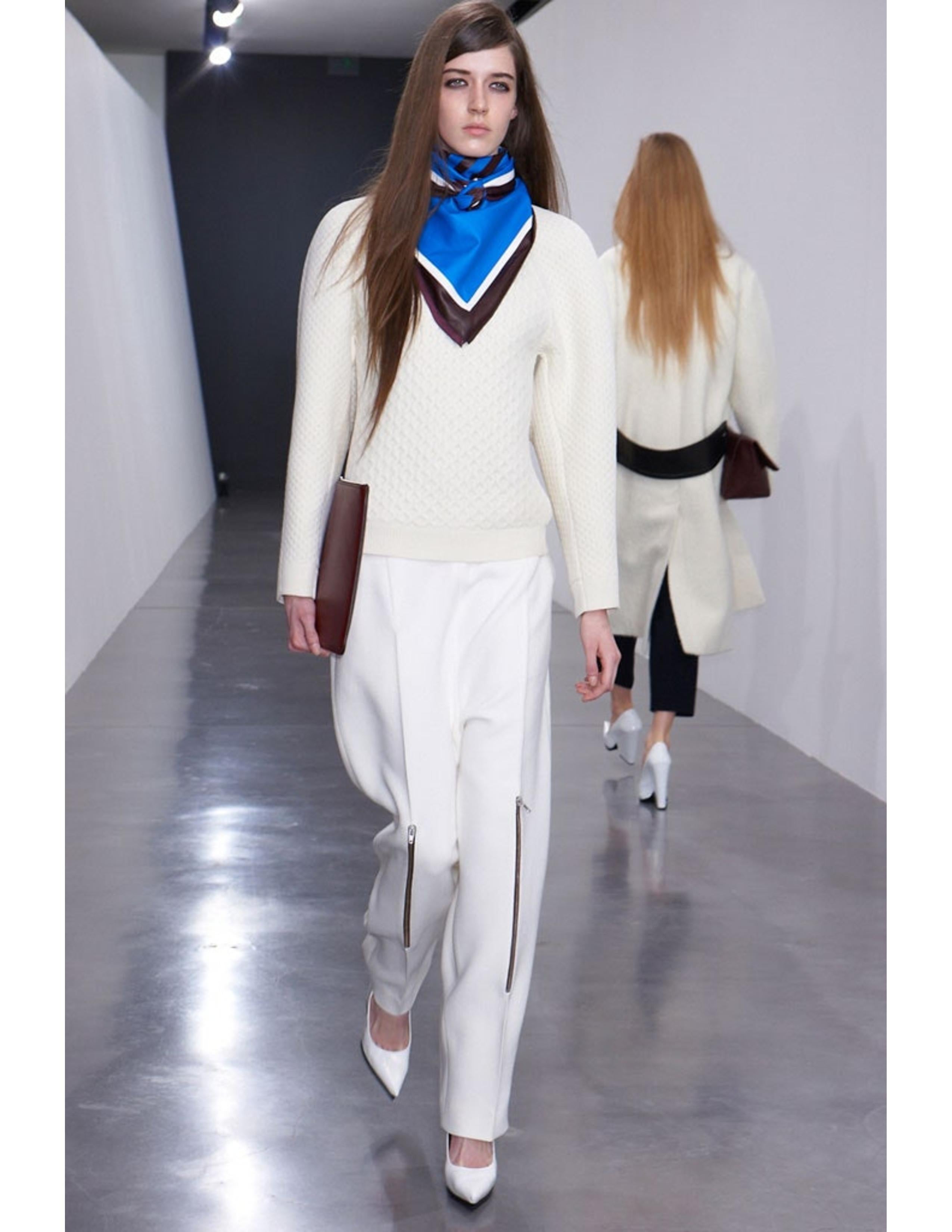 Pull à manches arrondies et superposition de filet pour le défilé 2012 de Celine by Phoebe Philo en vente 4