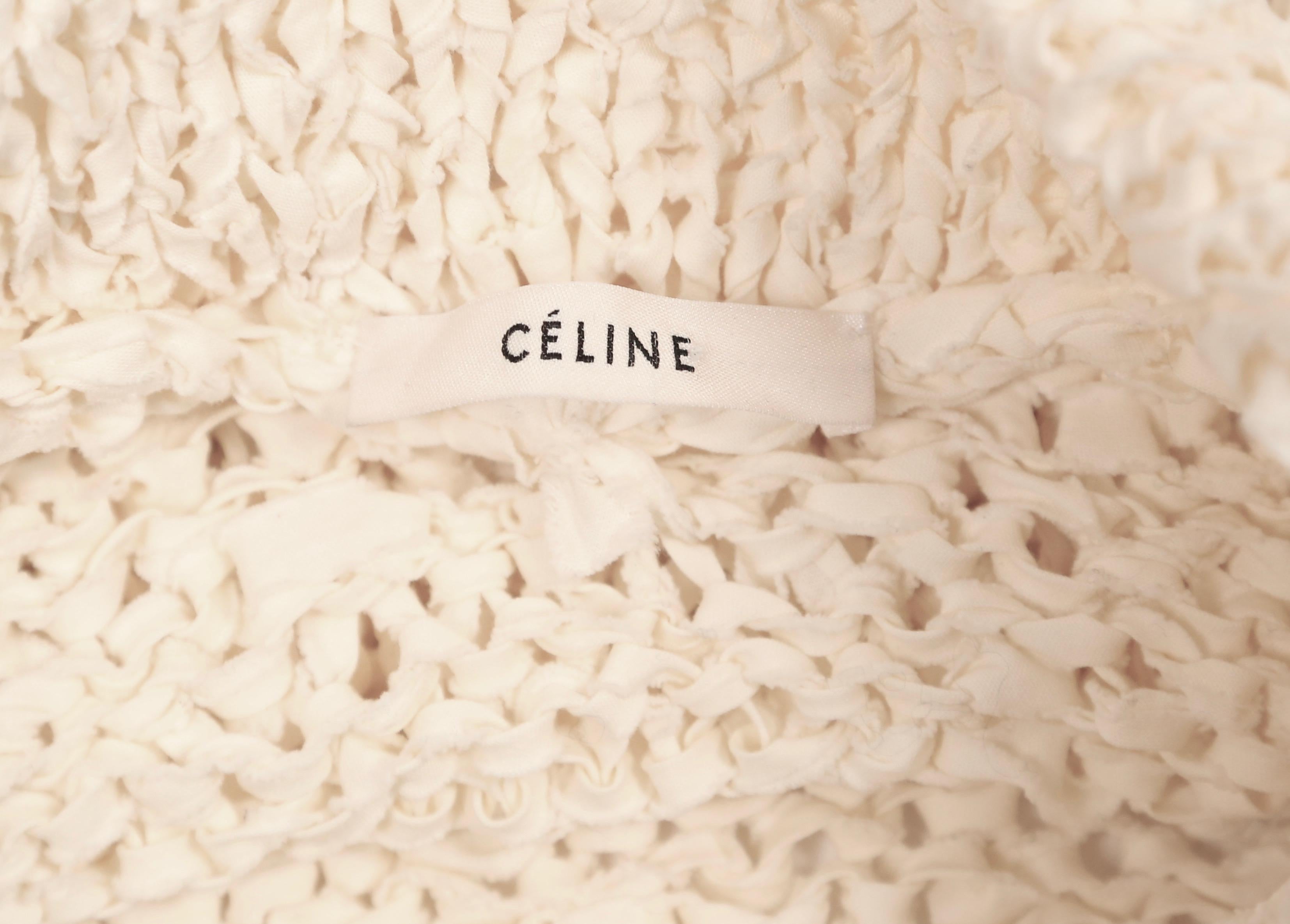 CELINE by PHOEBE PHILO 'BELONG' oversized hand-woven knit sweater 1