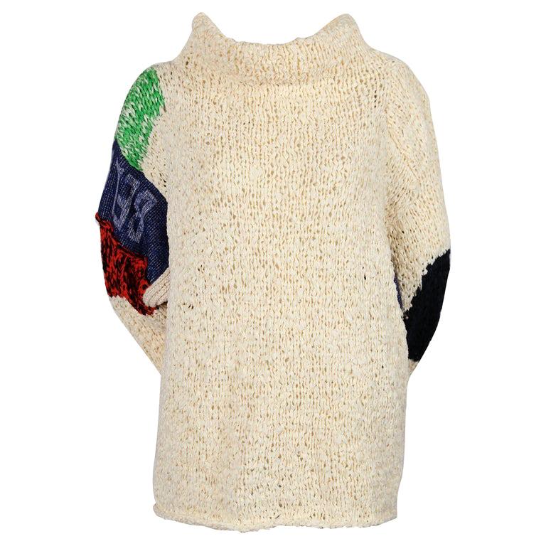 CELINE by PHOEBE PHILO 'BELONG' oversized hand-woven knit sweater 