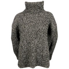 CELINE by PHOEBE PHILO black and white cashmere turtleneck sweater
