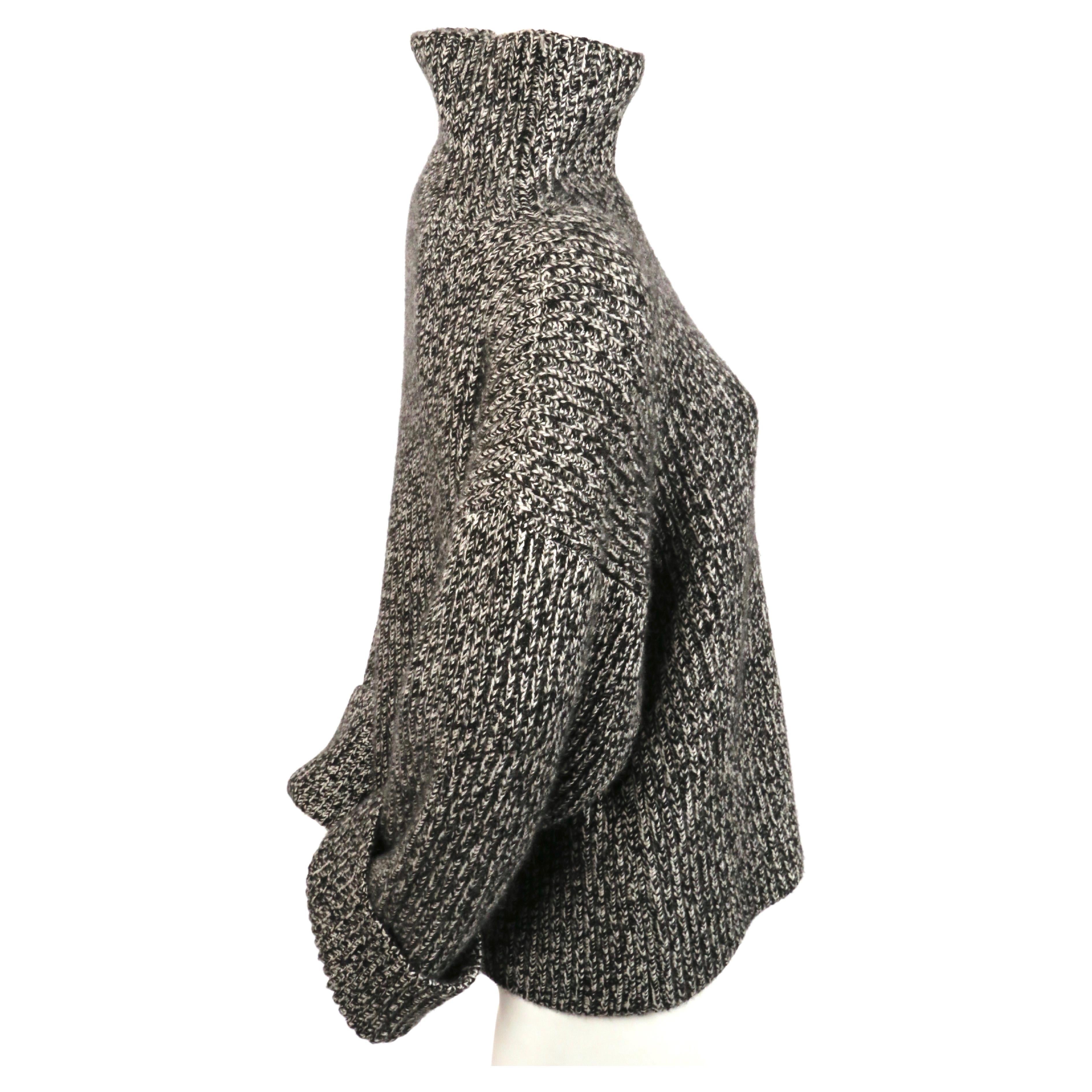 CELINE by PHOEBE PHILO black cashmere turtleneck sweater with underarm cutouts In New Condition In San Fransisco, CA