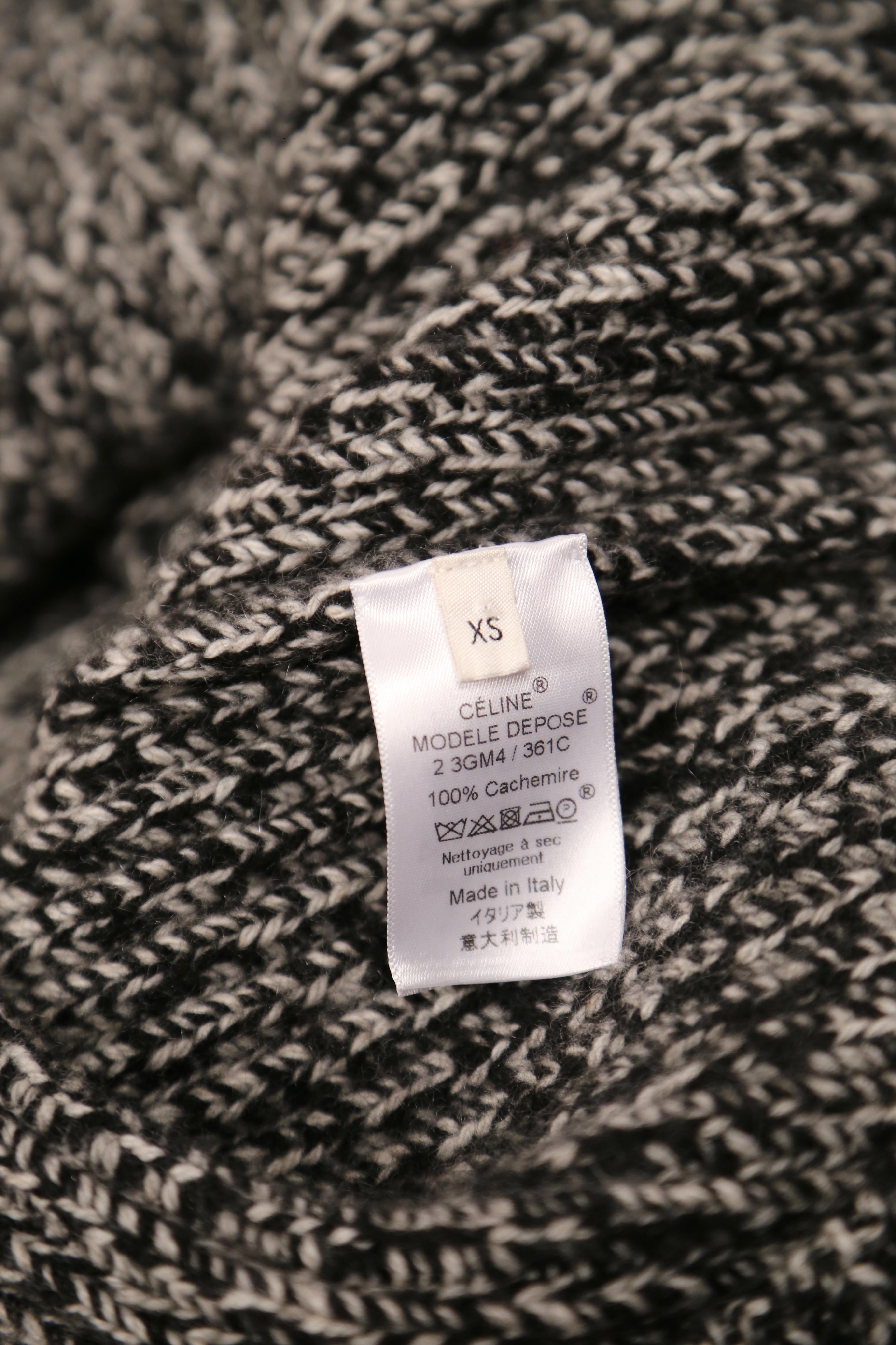 CELINE by PHOEBE PHILO black cashmere turtleneck sweater with underarm cutouts 3