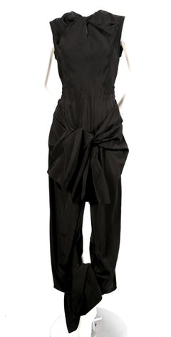 CELINE By PHOEBE PHILO black dress with ties and cut out back