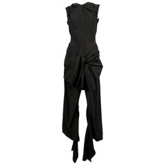 CELINE By PHOEBE PHILO black dress with ties and cut out back