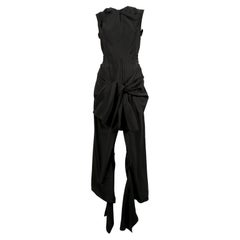 CELINE By PHOEBE PHILO black dress with ties and cut out back