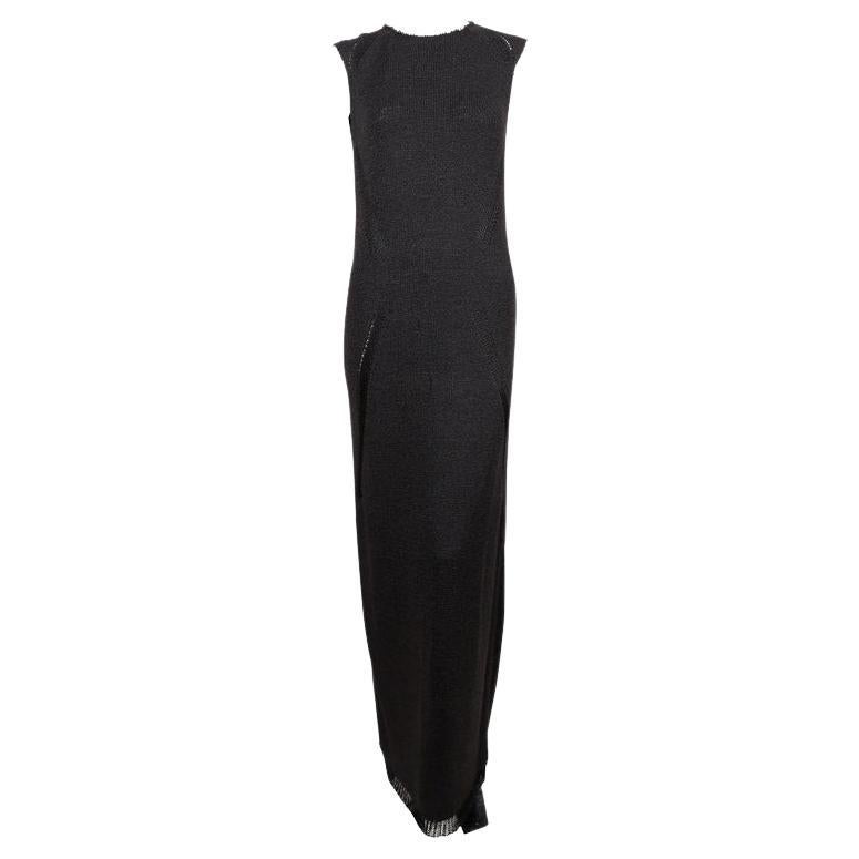 Celine By Phoebe Philo black knit dress with woven trim - new