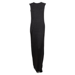 Celine By Phoebe Philo Schwarzes Strickkleid mit geflochtenem Besatz - neu