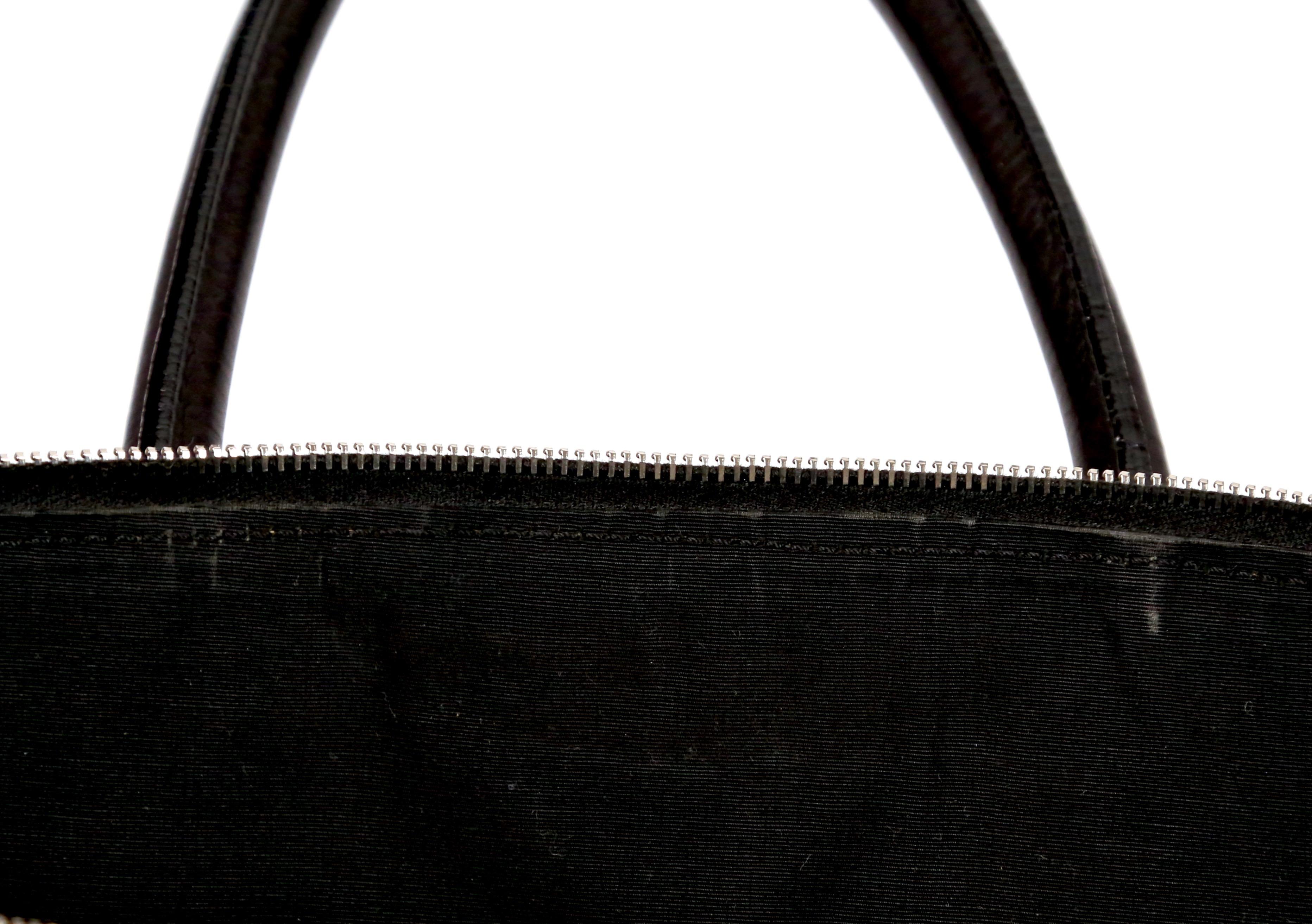 CELINE by PHOEBE PHILO black Leather Patchwork Bowling Duffle Bag In Good Condition In San Fransisco, CA