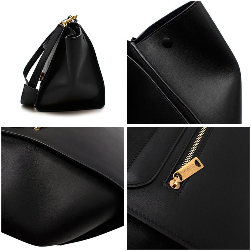 Celine by Phoebe Philo Black Leather Trapeze Bag In Excellent Condition For Sale In London, GB