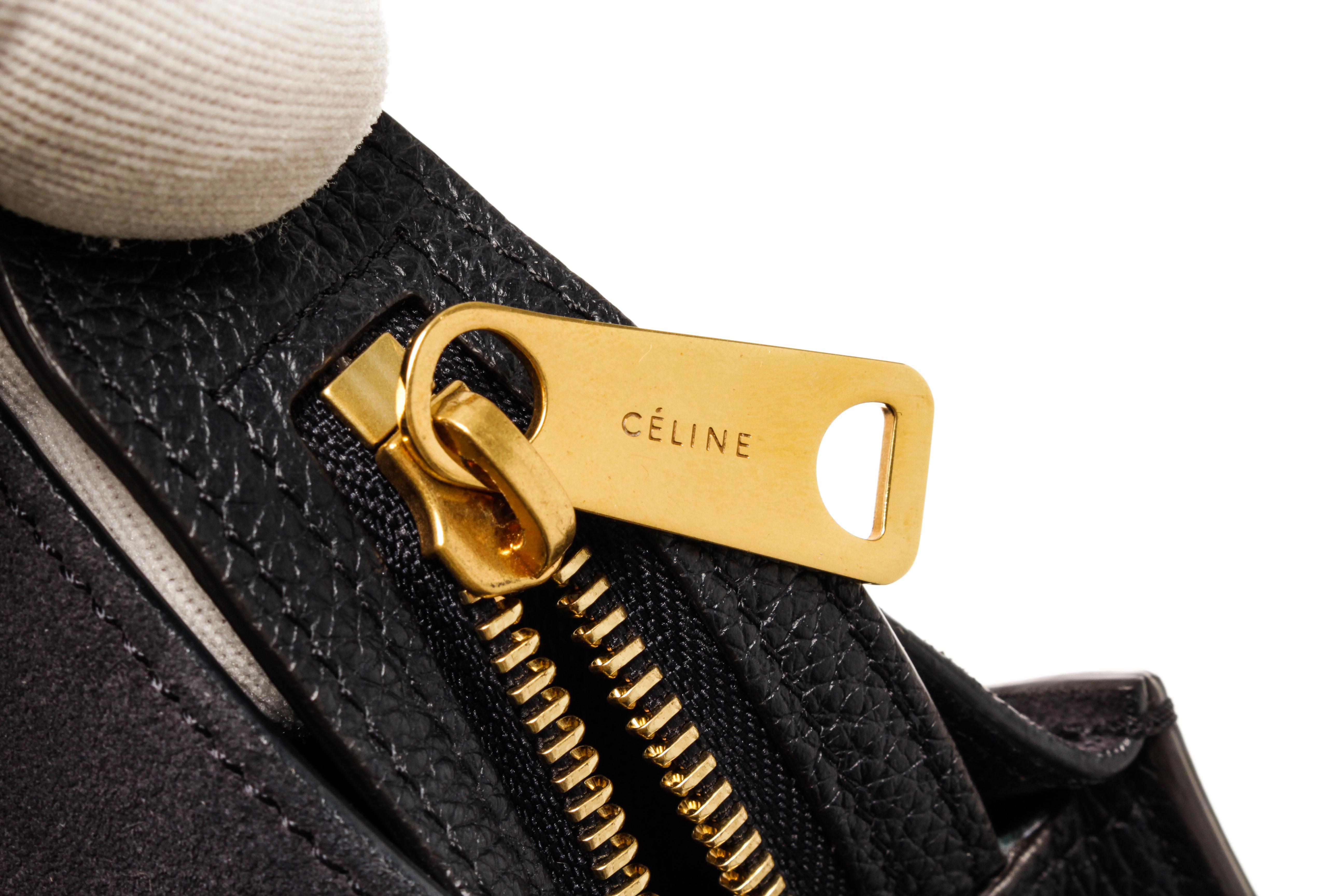 Celine by Phoebe Philo Black Leather Trapeze Bag 4
