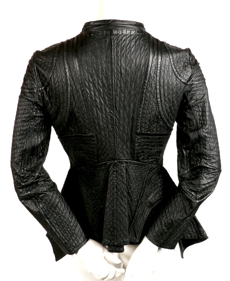 CELINE by PHOEBE PHILO black quilted leather runway jacket - spring ...