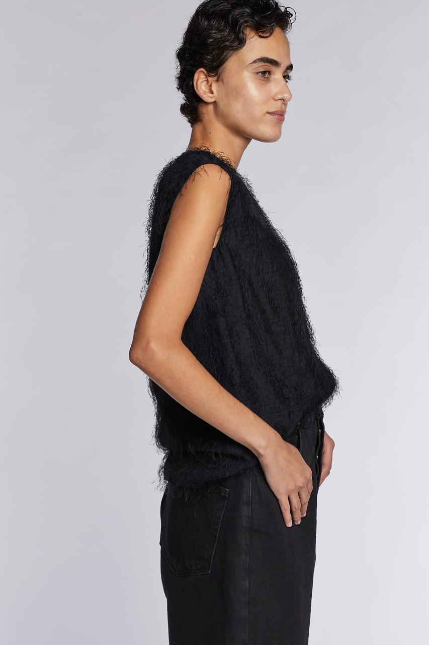 Céline by Phoebe Philo Black Silk Top 2010s In Excellent Condition In London, GB