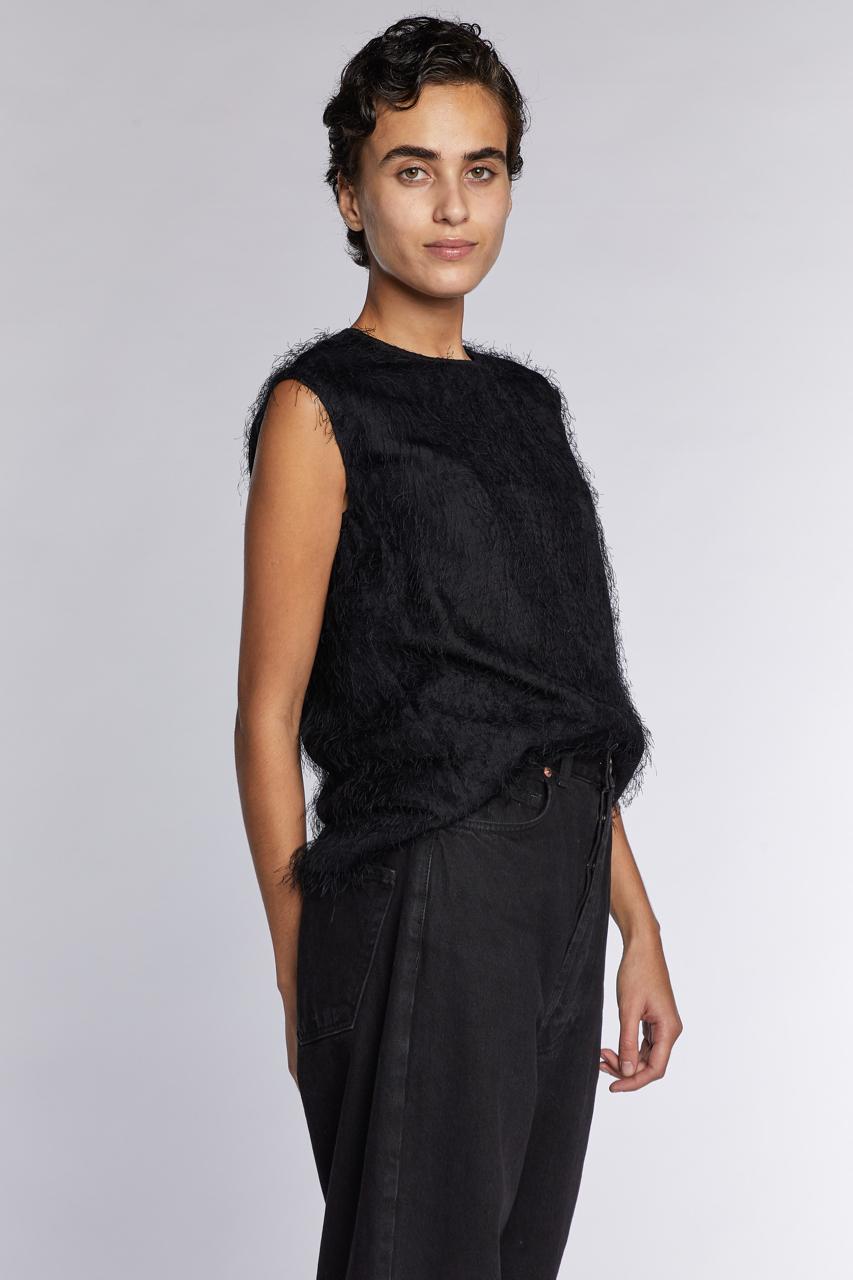 Women's Céline by Phoebe Philo Black Silk Top 2010s