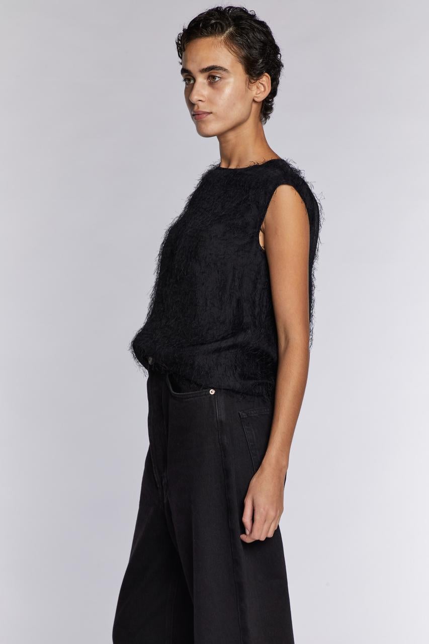 Céline by Phoebe Philo Black Silk Top 2010s 3