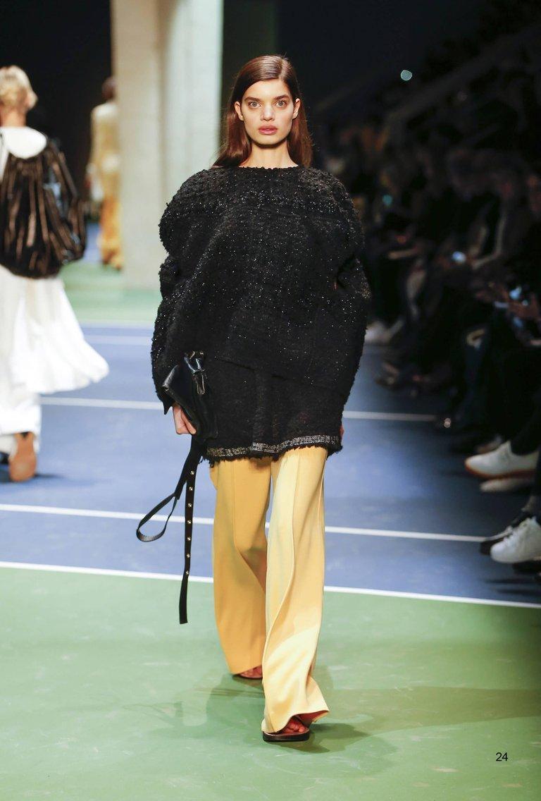 CELINE by Phoebe Philo black tweed pullover top - runway 2016 1