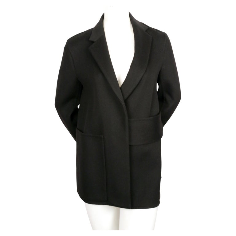 CELINE by PHOEBE PHILO black wool and cashmere jacket with