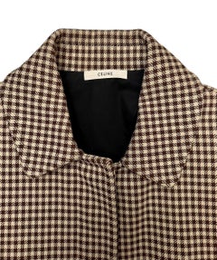 Céline by Phoebe Philo Brown Houndstooth Coat