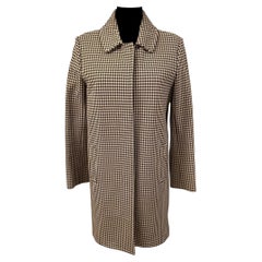 Céline by Phoebe Philo Brauner Mantel mit Hahnentrittmuster