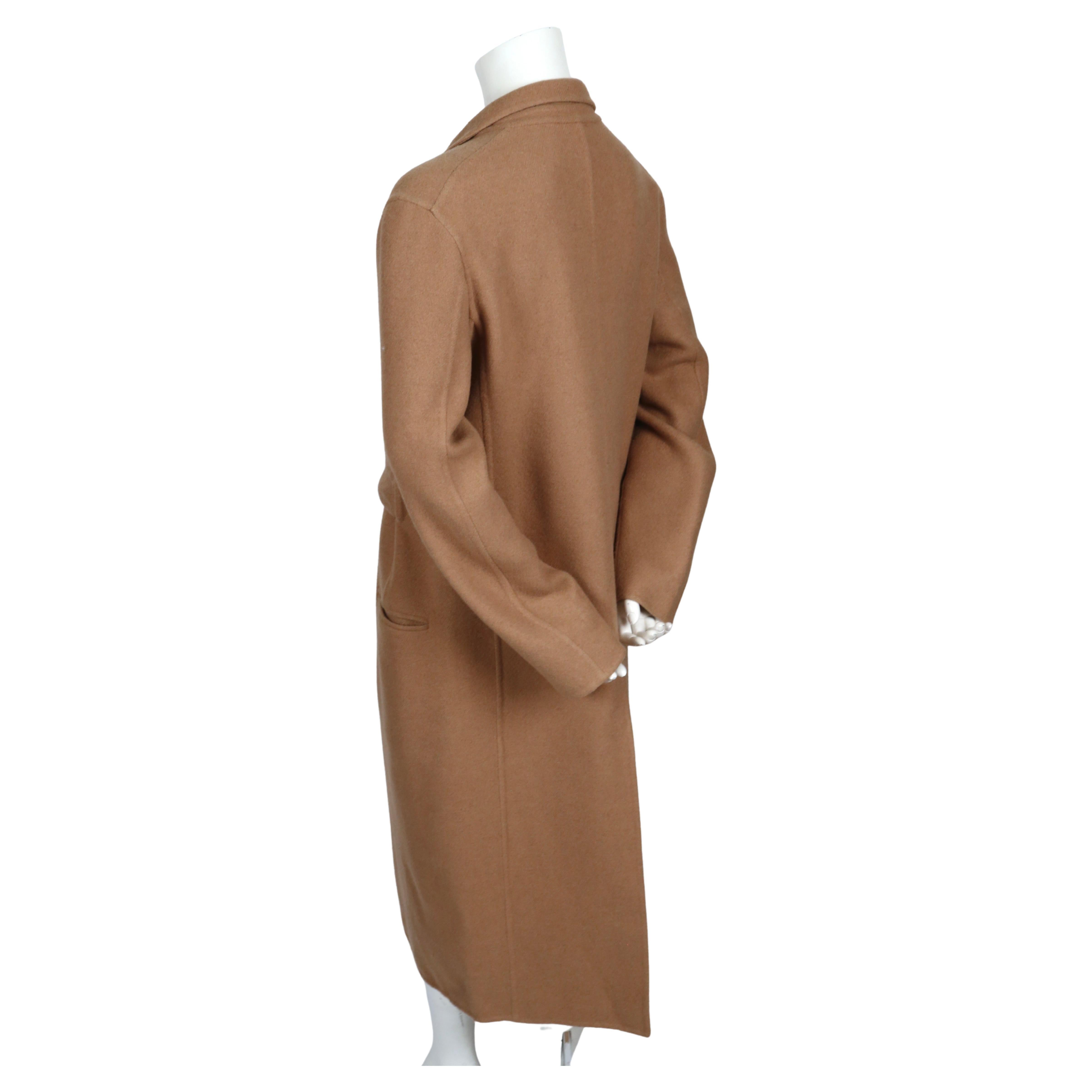 Celine by Phoebe Philo camel cashmere coat with belt   In New Condition For Sale In San Fransisco, CA