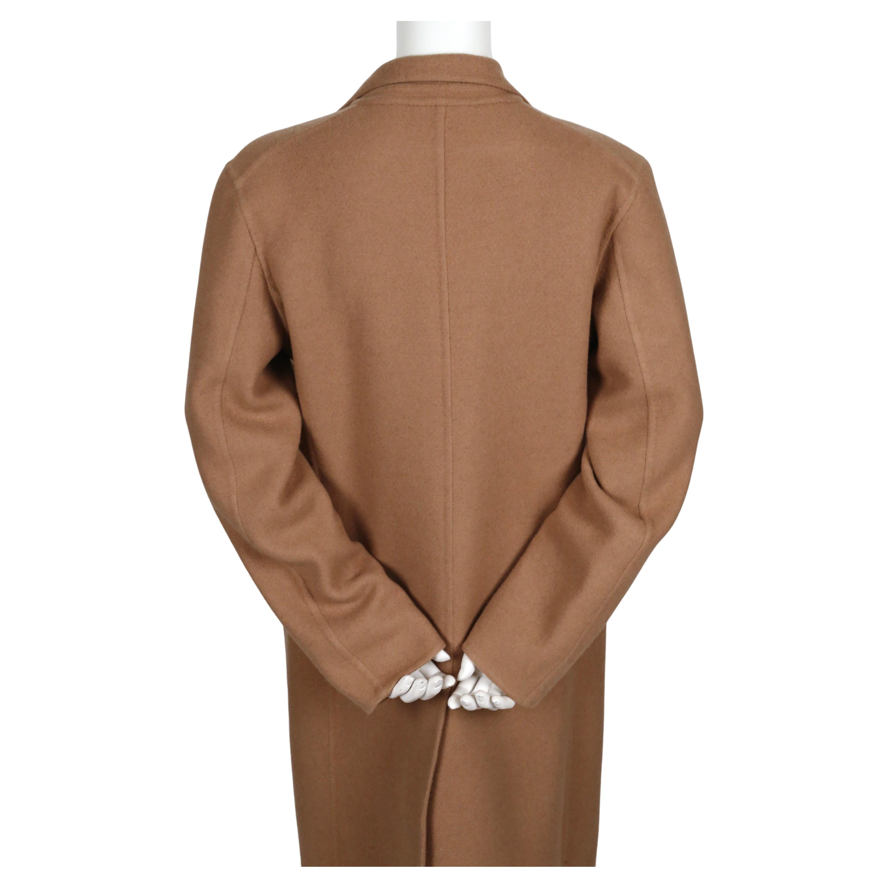 Women's or Men's Celine by Phoebe Philo camel cashmere coat with belt   For Sale
