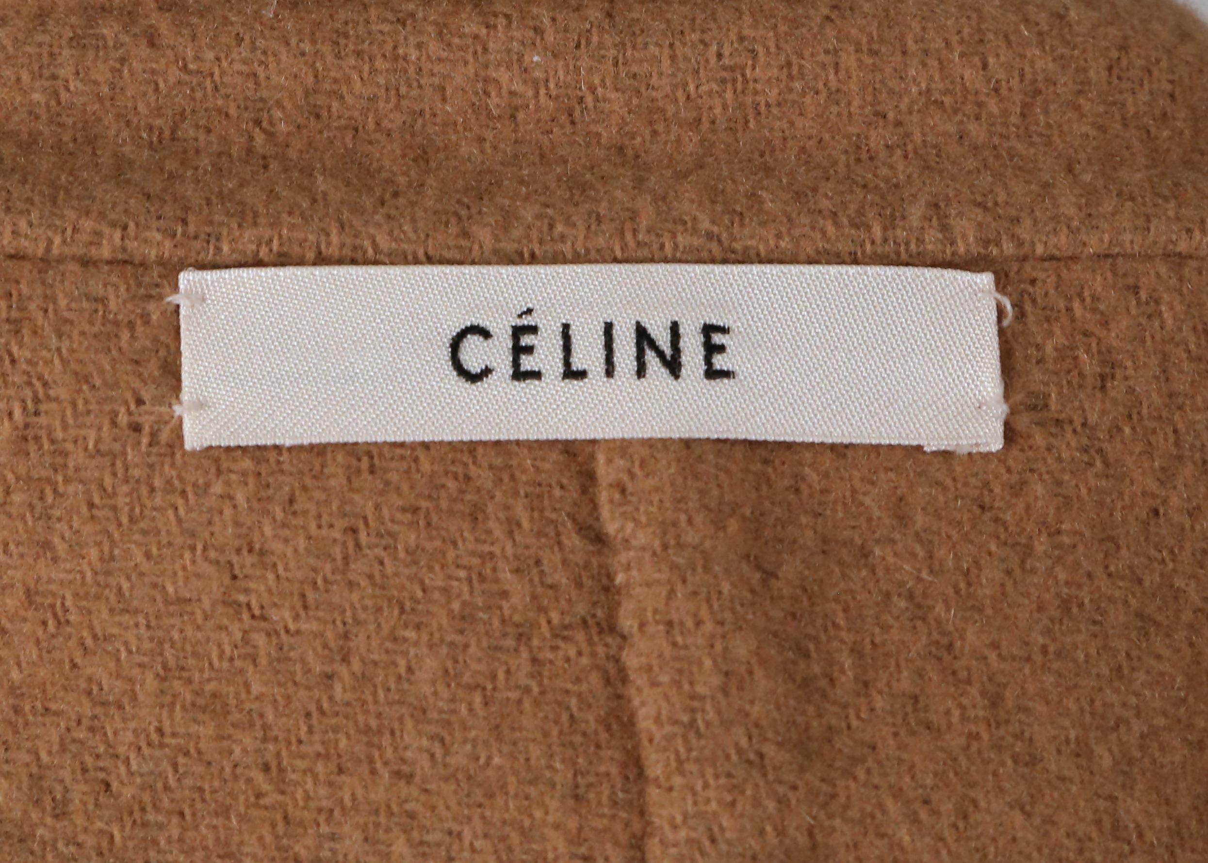 Celine by Phoebe Philo camel cashmere coat with belt   For Sale 2