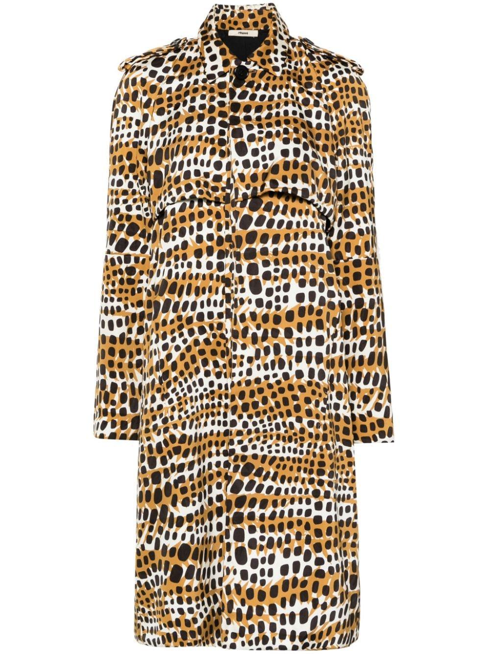 Celine by Phoebe Philo Cheetah Trench Coat For Sale 1