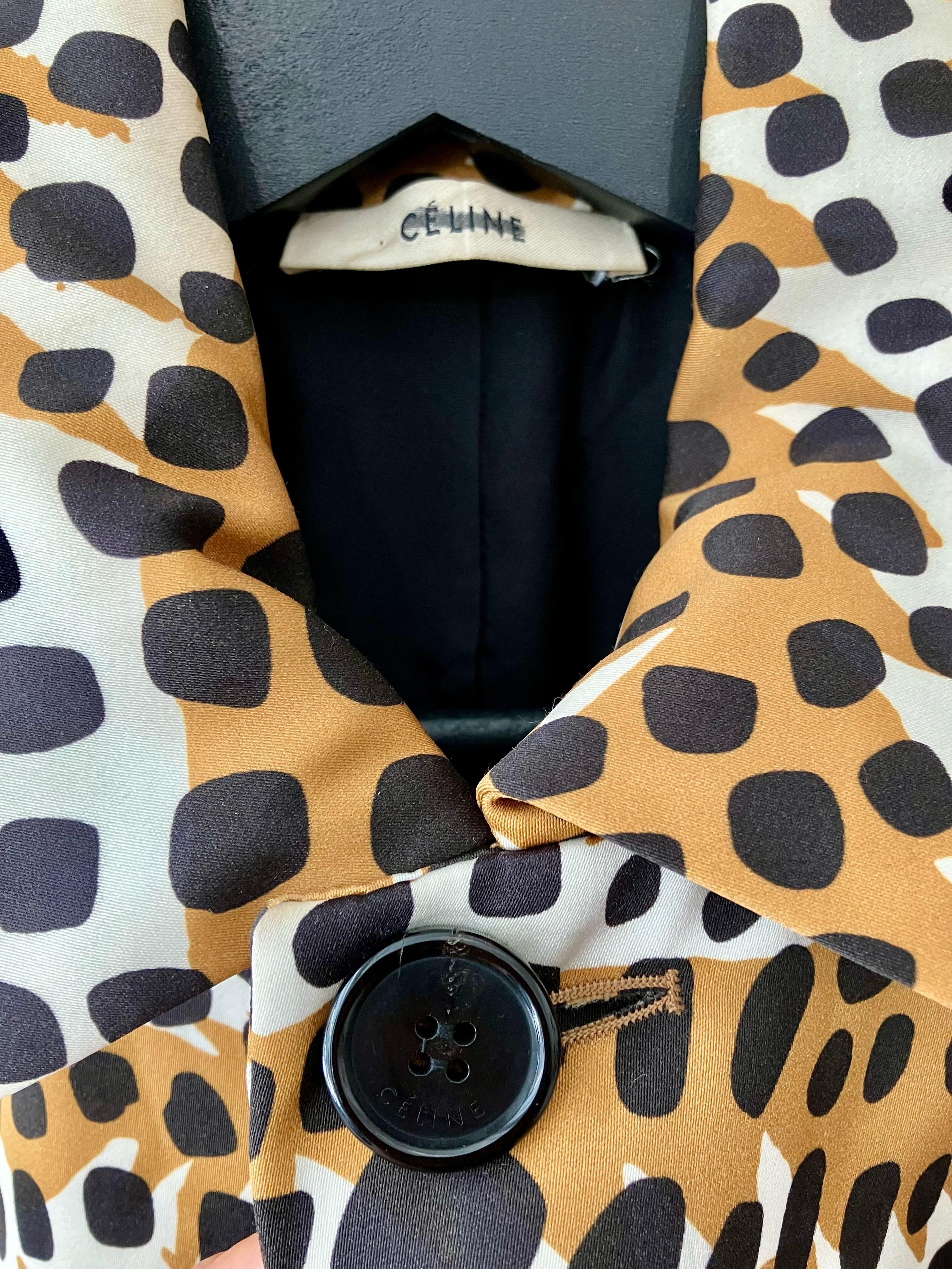 Celine by Phoebe Philo Cheetah Trench Coat For Sale 2