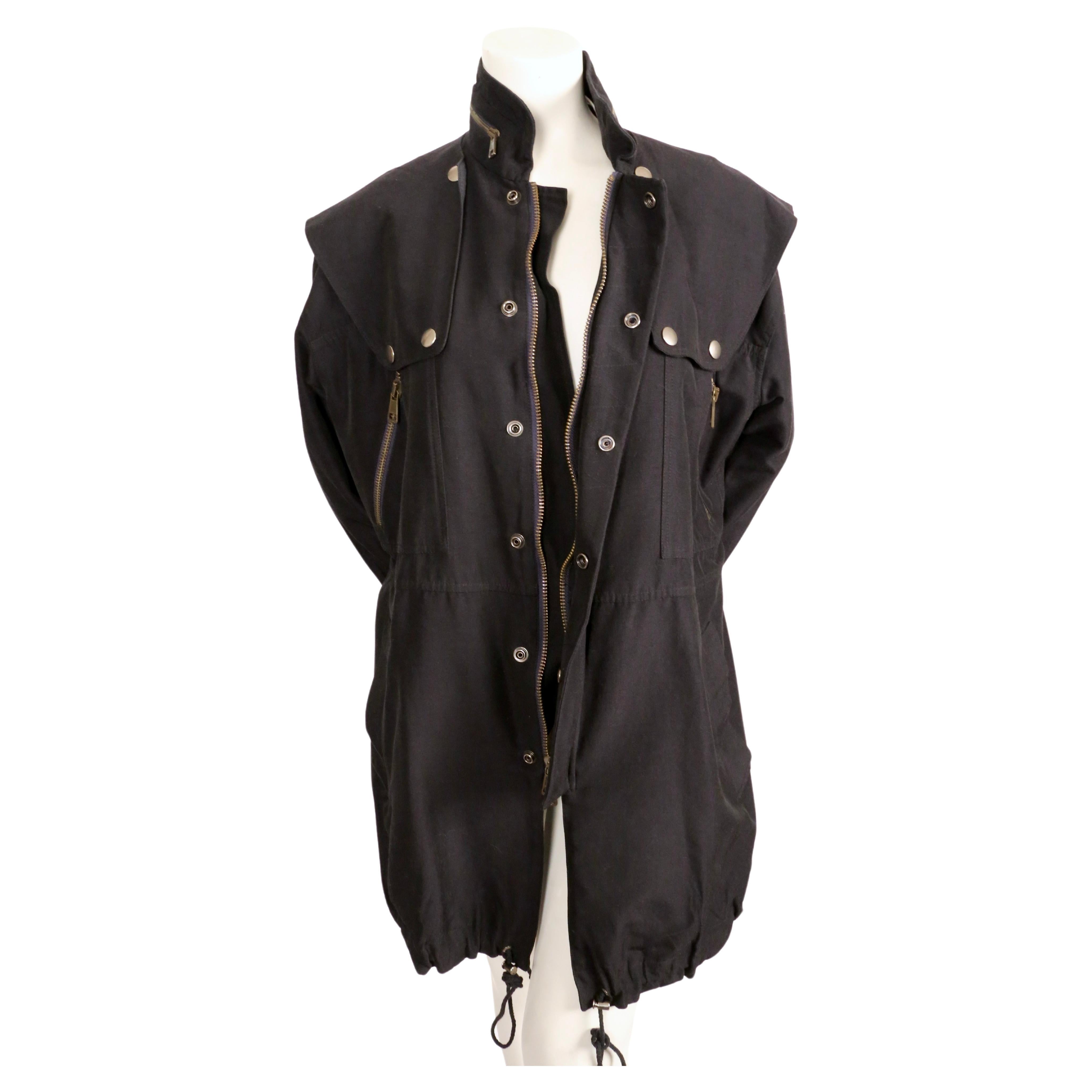 Celine By PHOEBE PHILO deep navy blue anorak zipped jacket in cotton -2011 In Good Condition In San Fransisco, CA
