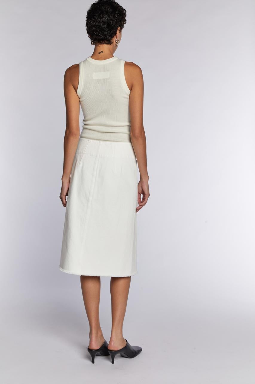 Céline by Phoebe Philo Denim Wrap Skirt 2010s For Sale 5