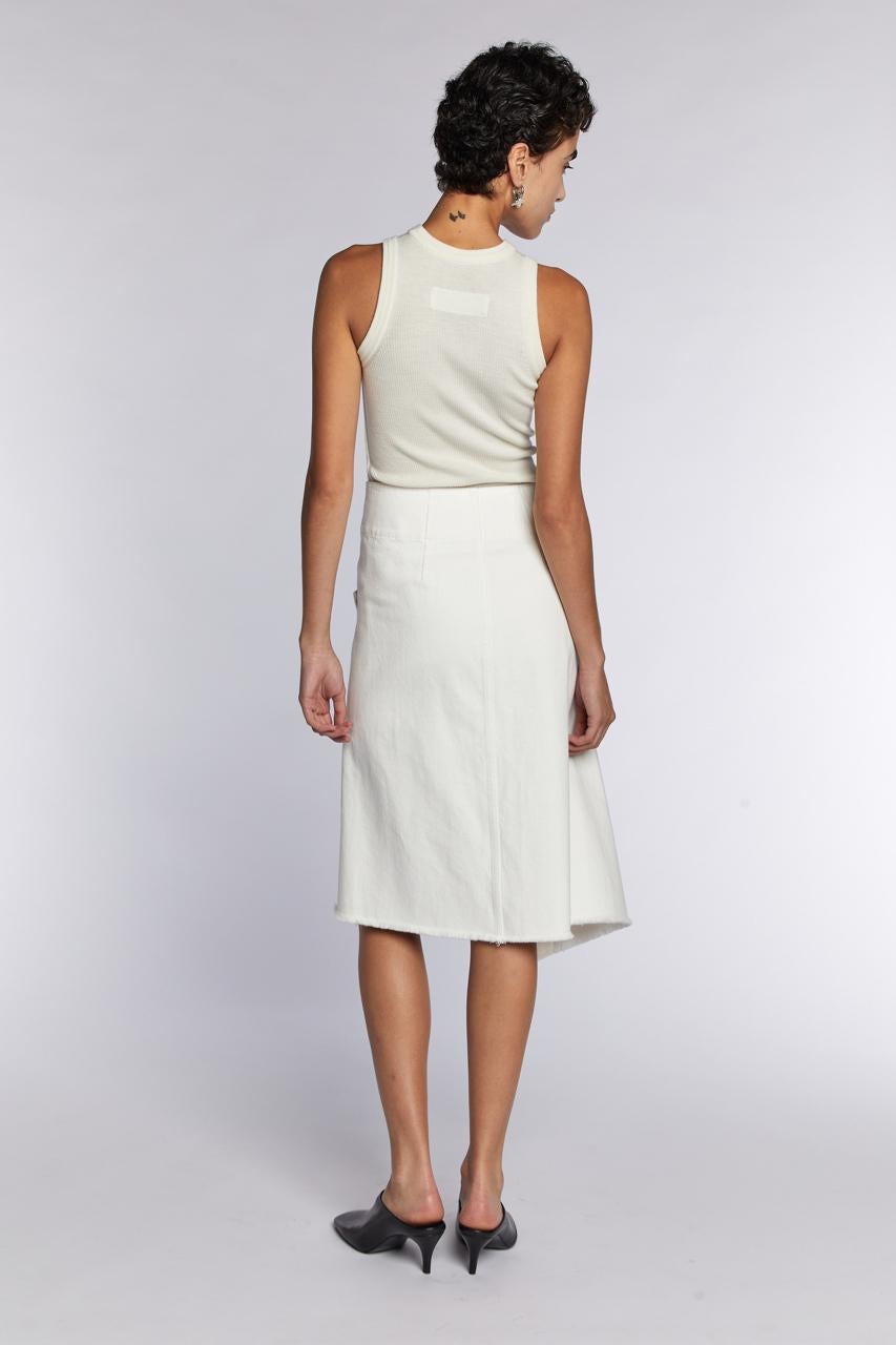 Céline by Phoebe Philo Denim Wrap Skirt 2010s For Sale 1