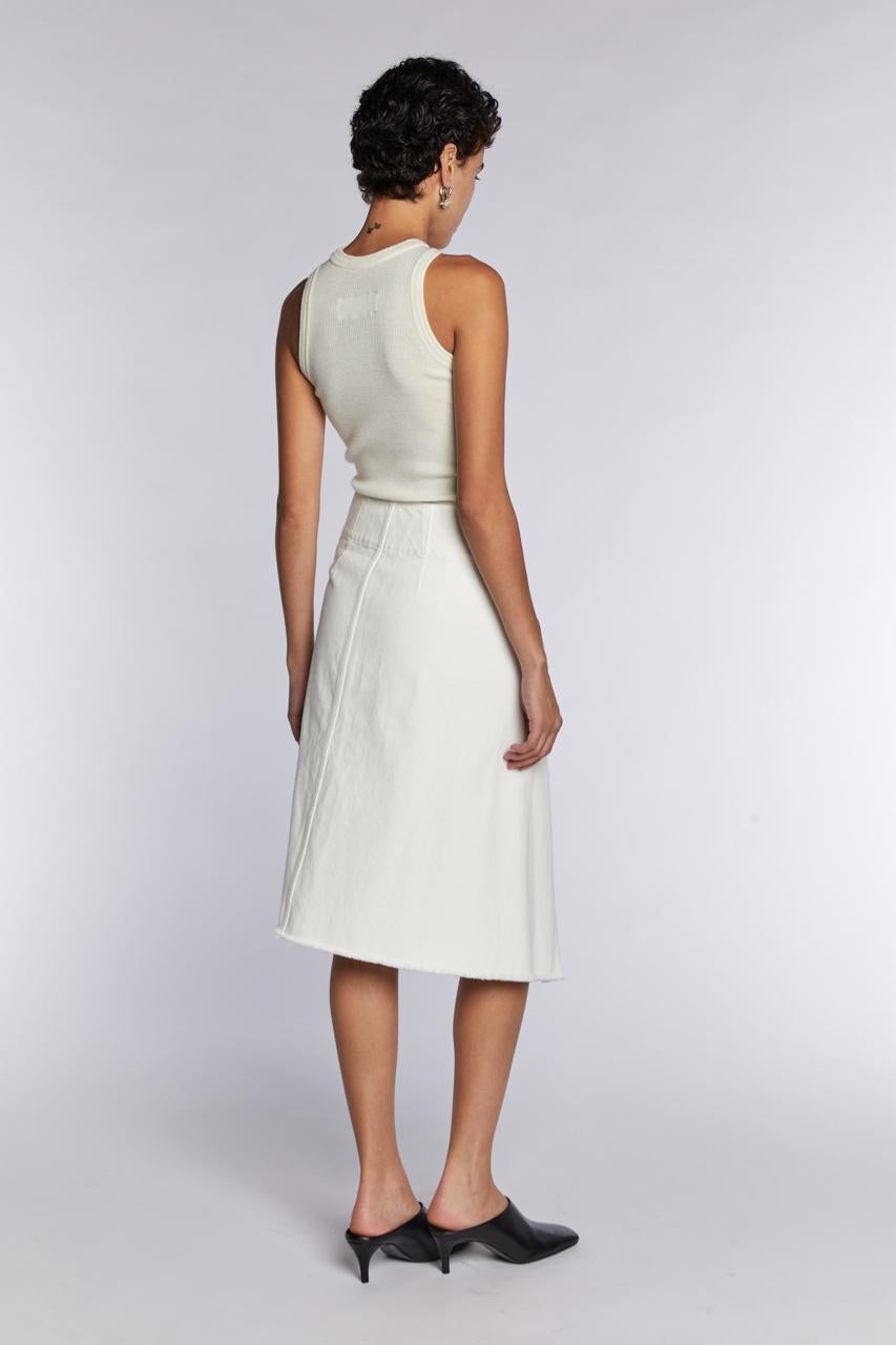 Céline by Phoebe Philo Denim Wrap Skirt 2010s For Sale 3
