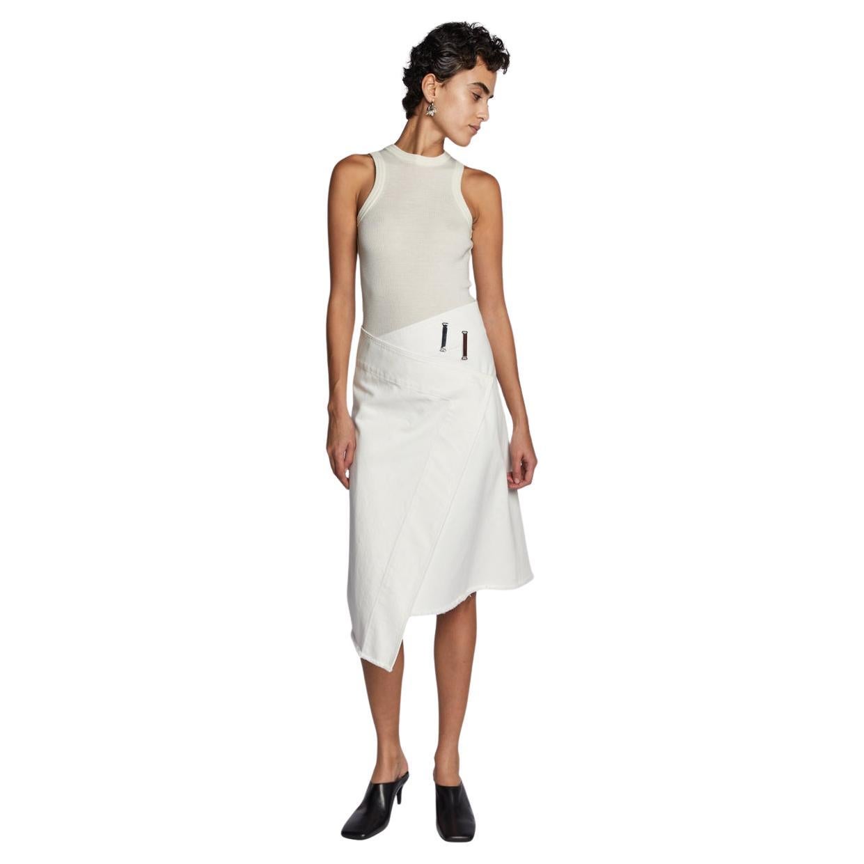 Céline by Phoebe Philo Denim Wrap Skirt 2010s For Sale