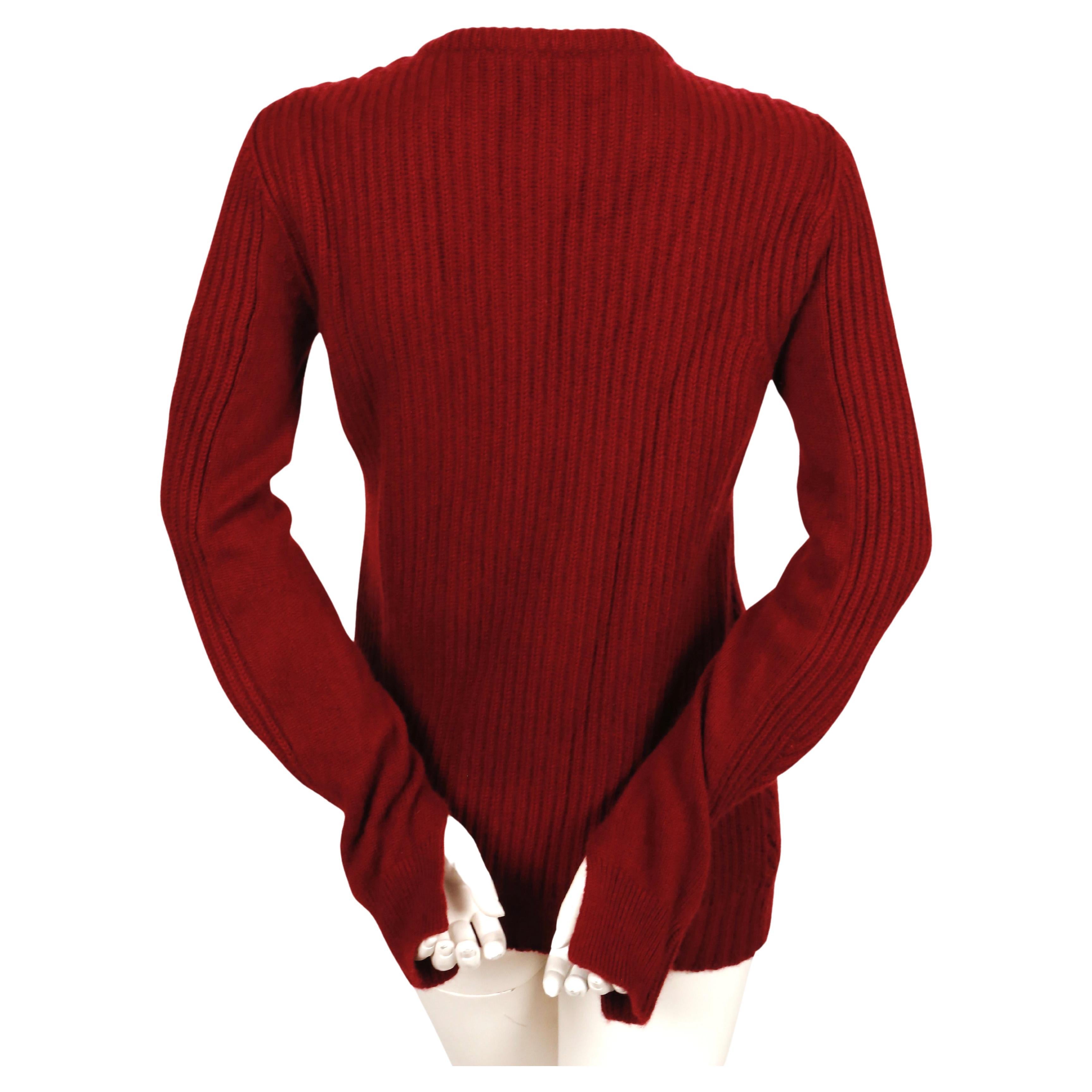 celine red sweater