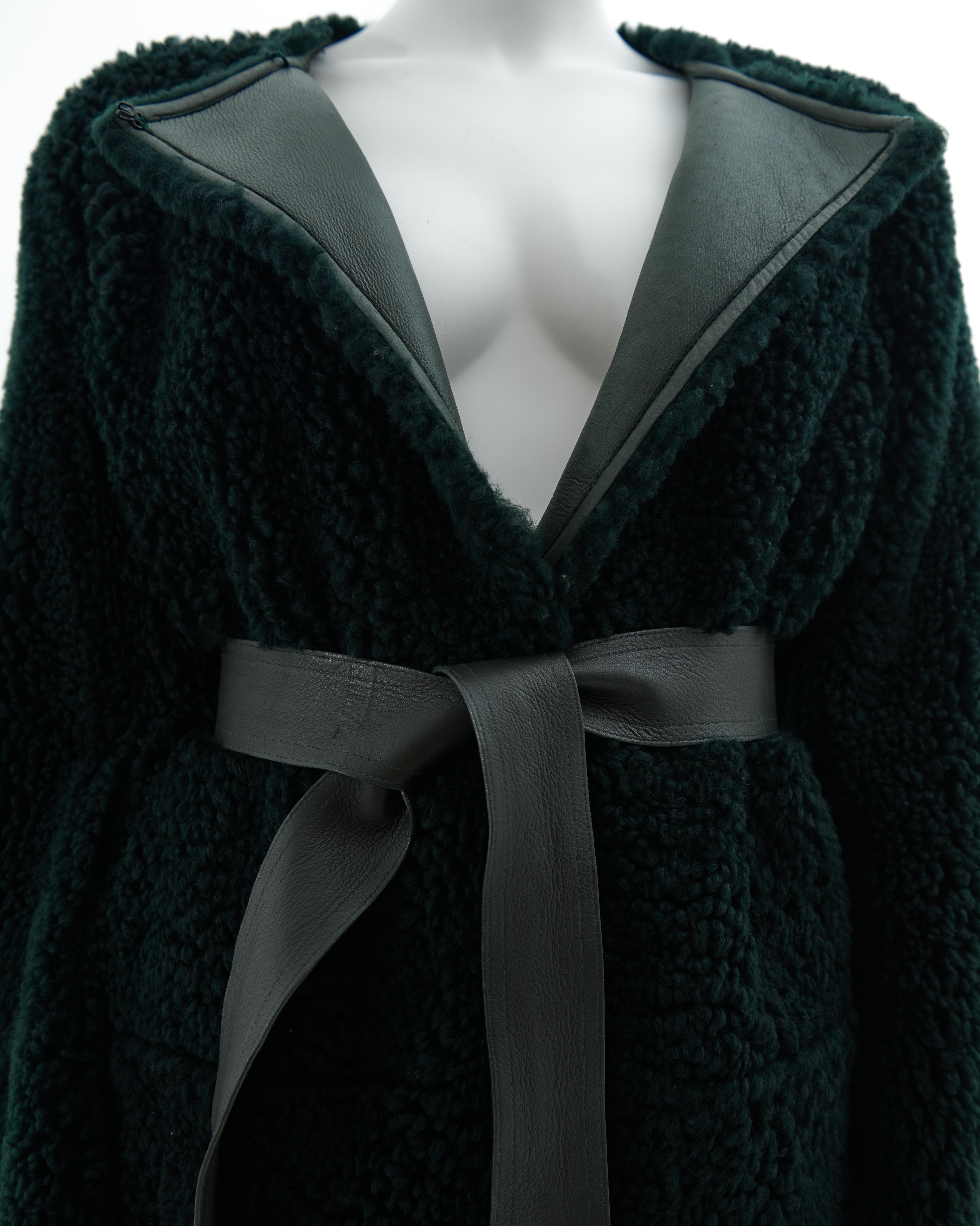 Céline by Phoebe Philo F/W 2016 Green natural sheepskin coat 1