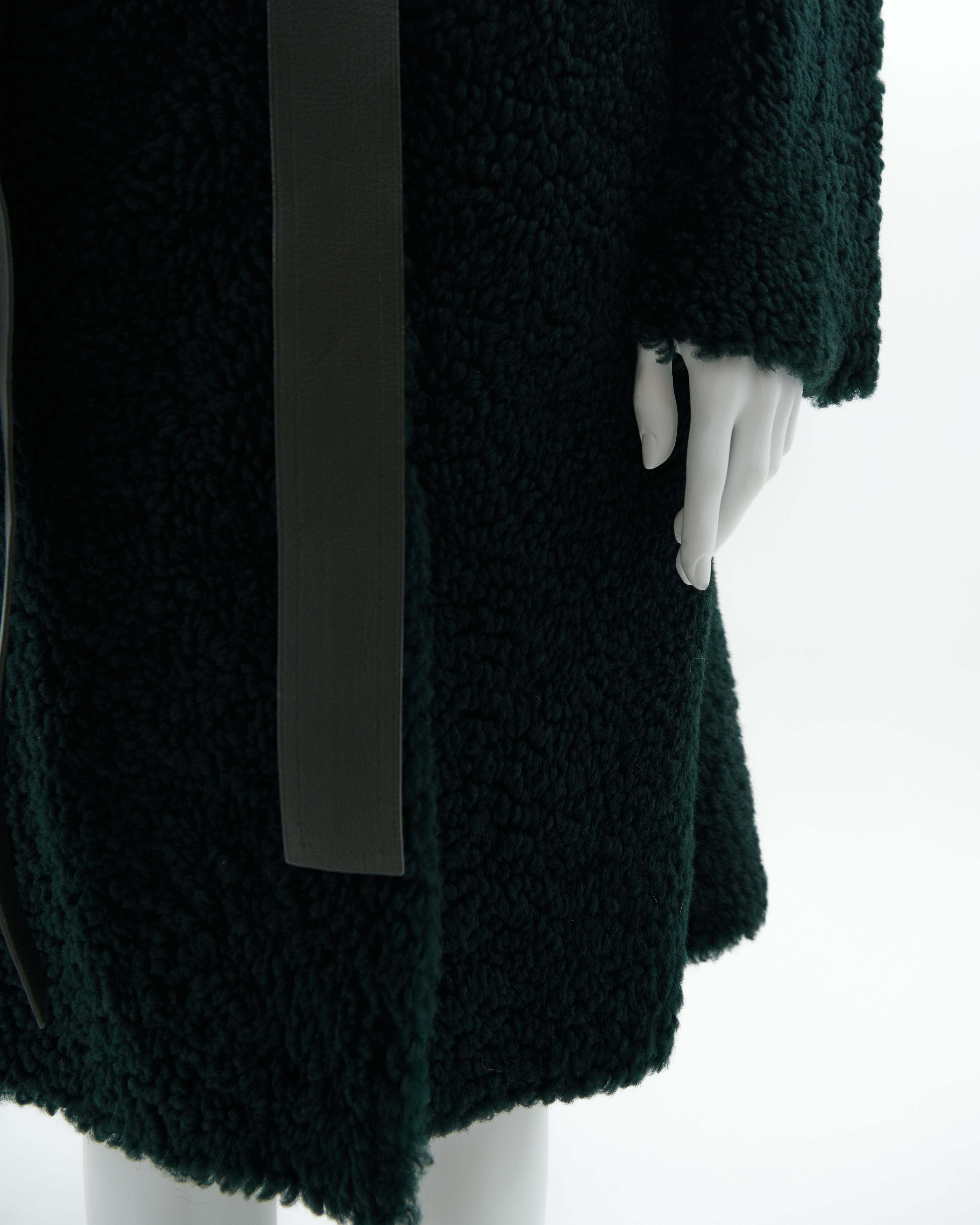 Céline by Phoebe Philo F/W 2016 Green natural sheepskin coat 2