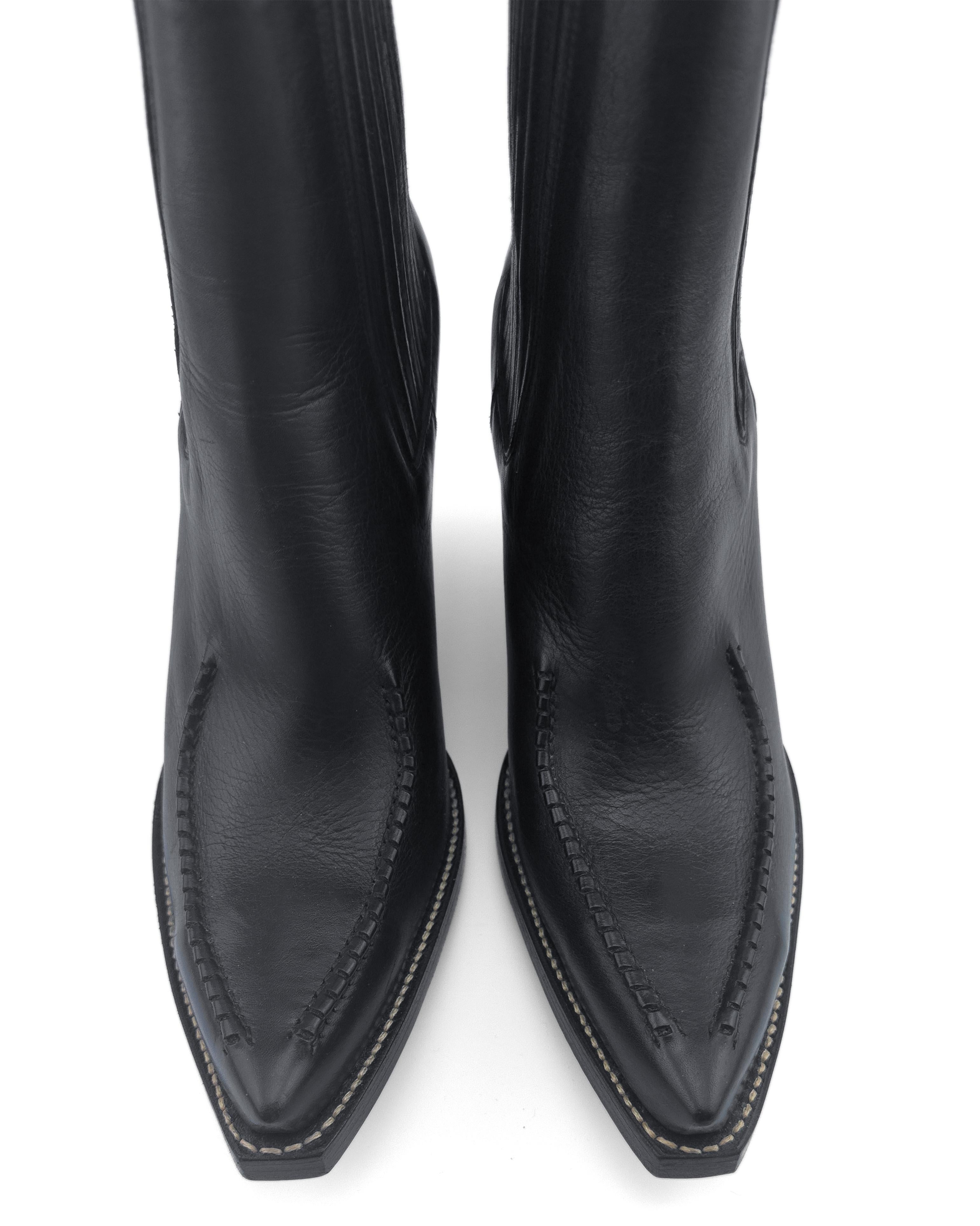 Women's Céline by Phoebe Philo FW 2017 Runway Black Leather Santiag Western Boots For Sale