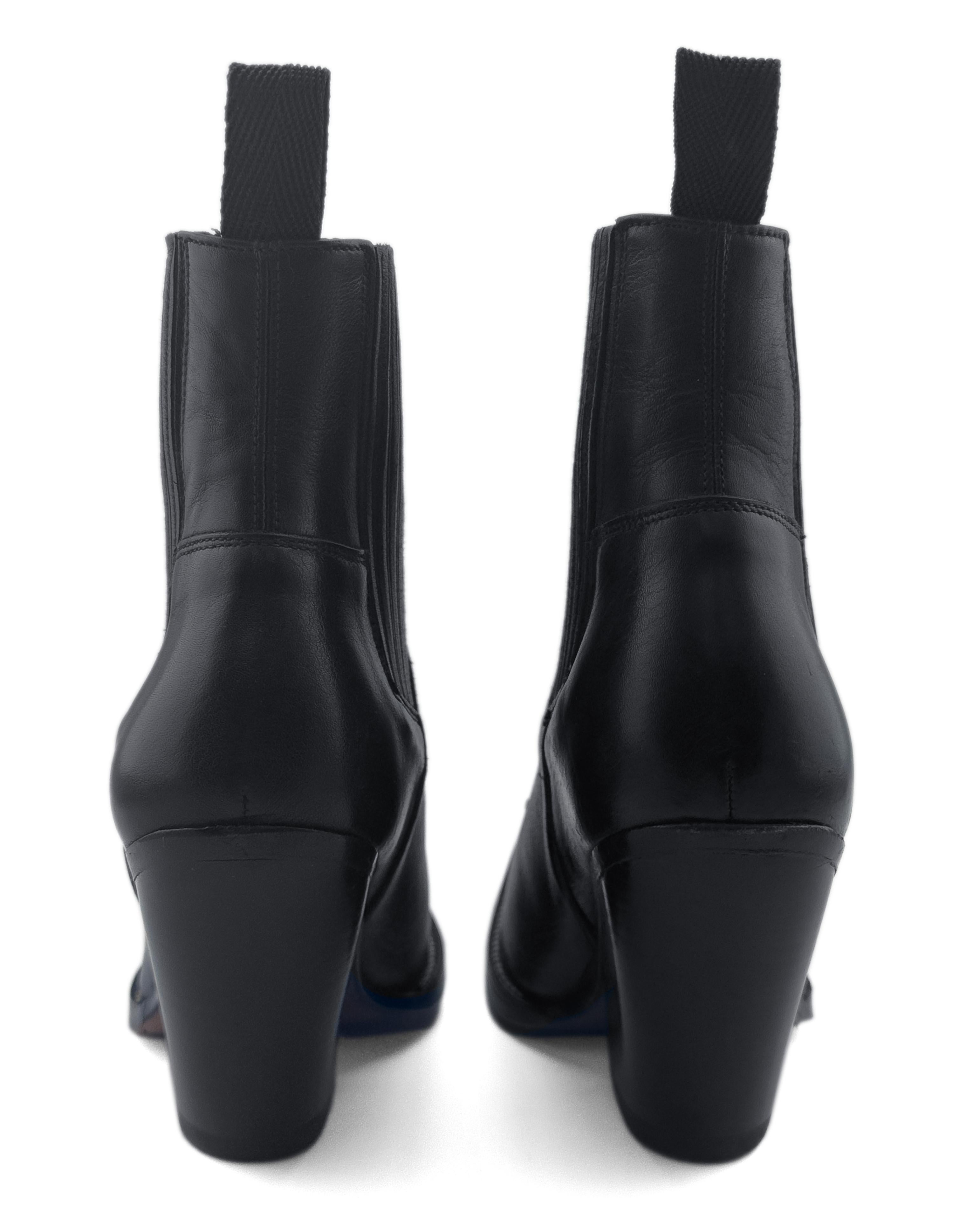 Céline by Phoebe Philo FW 2017 Runway Black Leather Santiag Western Boots For Sale 1