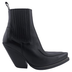 Céline by Phoebe Philo FW 2017 Pasarela Botas Western Santiag de Piel Negra