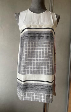 CÉLINE by Phoebe Philo Graphic Silk Blend Shift Dress, circa 2010s