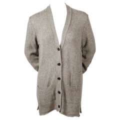 CELINE by PHOEBE PHILO heathered grey cashmere cardigan