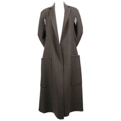 Cappotto Celine by Phoebe Philo in cashmere grigio erica con ritagli e tasche a portafoglio