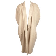 Celine By Phoebe Philo heathered oatmeal "egg shape" cashmere coat