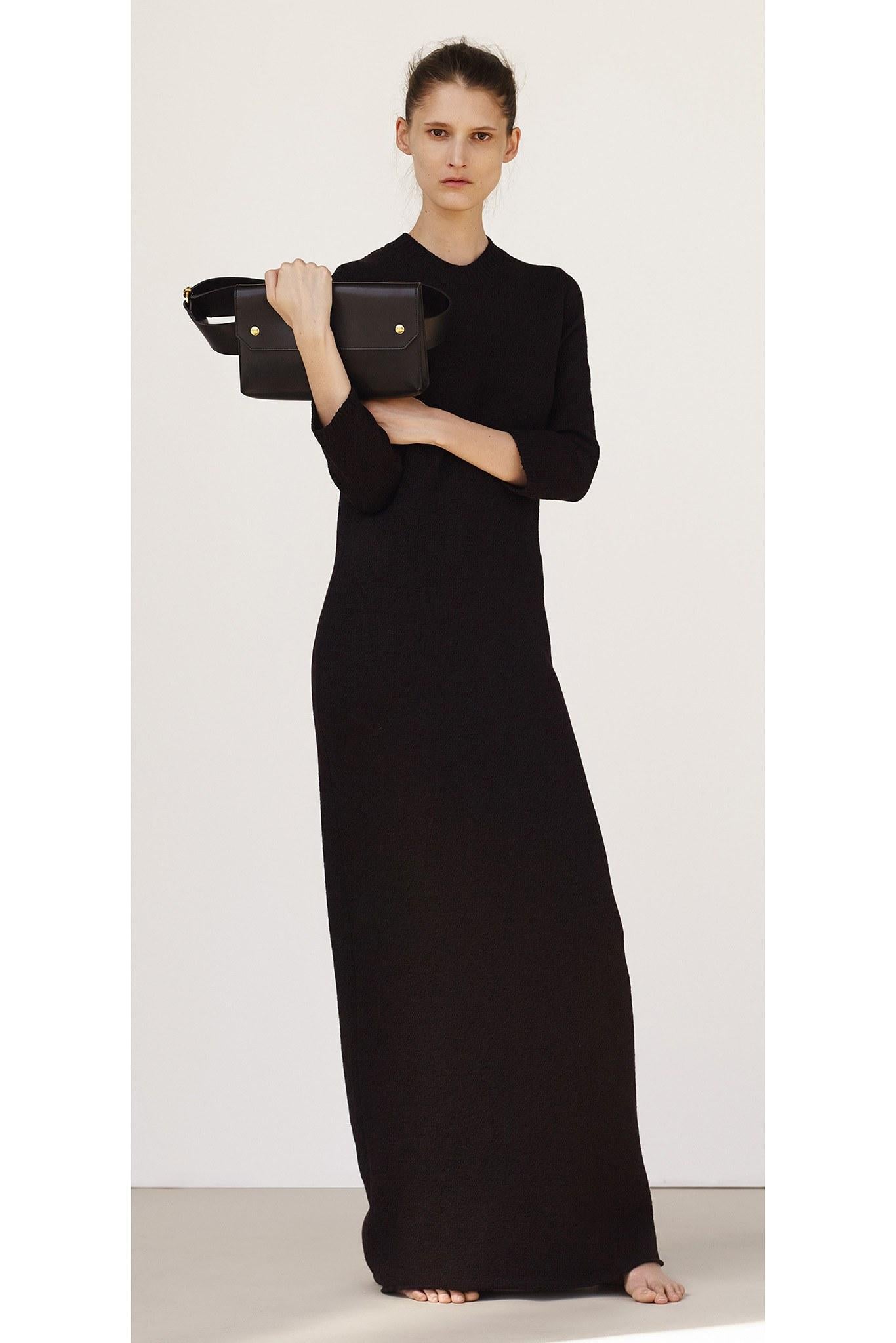 CELINE by PHOEBE PHILO 'Joan Didion' long black ad campaign dress In Good Condition In San Fransisco, CA