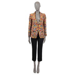 CELINE by PHOEBE PHILO multicolor 2012 FLORAL Blazer Jacket 36 XS