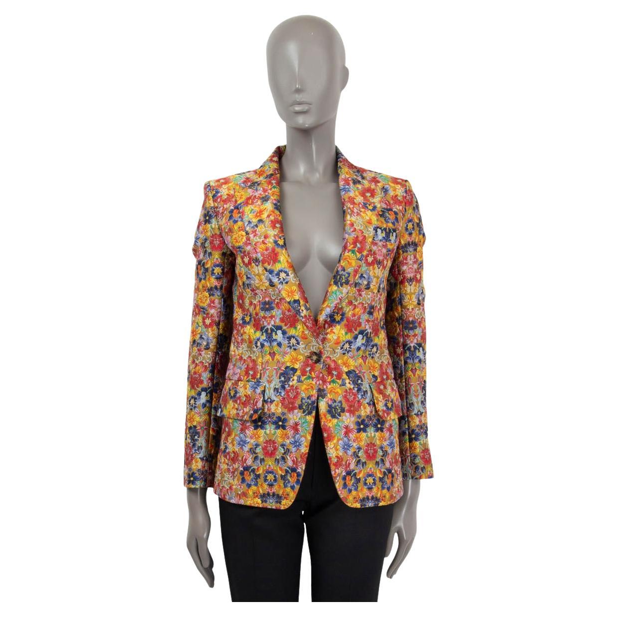 CELINE by PHOEBE PHILO multicolor 2012 FLORAL Blazer Jacket 36 XS