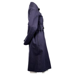 CELINE by PHOEBE PHILO navy blue brushed cotton trench coat